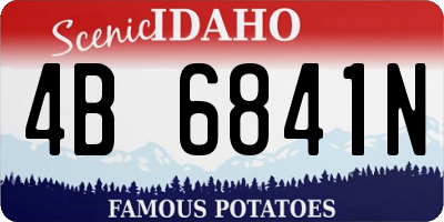 ID license plate 4B6841N