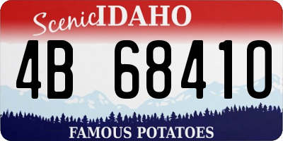 ID license plate 4B6841O