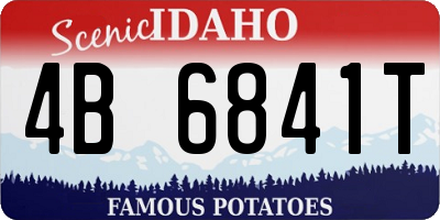 ID license plate 4B6841T