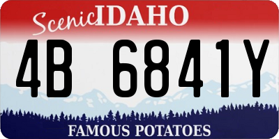 ID license plate 4B6841Y