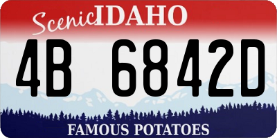 ID license plate 4B6842D
