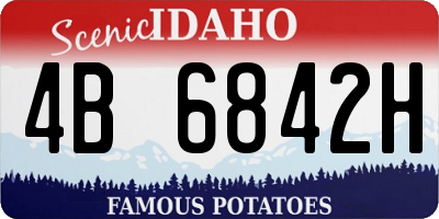 ID license plate 4B6842H