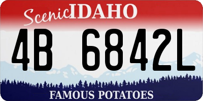 ID license plate 4B6842L