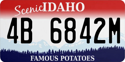 ID license plate 4B6842M