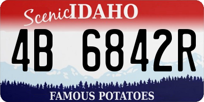 ID license plate 4B6842R