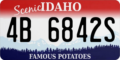 ID license plate 4B6842S