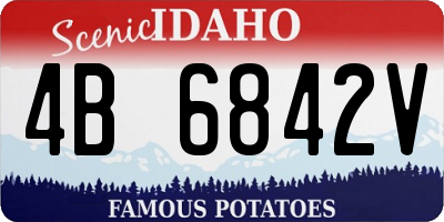 ID license plate 4B6842V