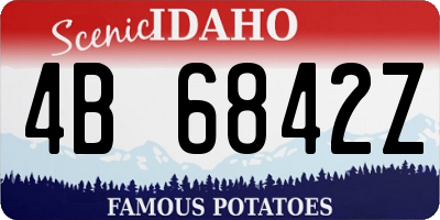 ID license plate 4B6842Z
