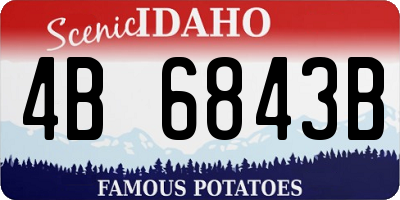 ID license plate 4B6843B