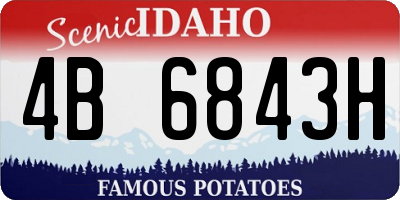 ID license plate 4B6843H