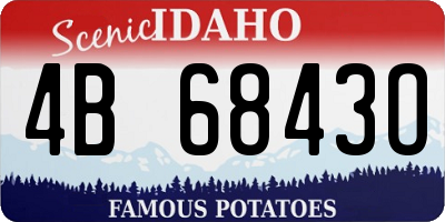 ID license plate 4B6843O