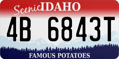 ID license plate 4B6843T