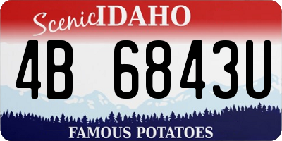 ID license plate 4B6843U