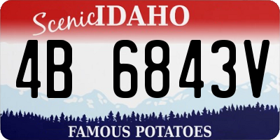 ID license plate 4B6843V