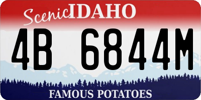 ID license plate 4B6844M