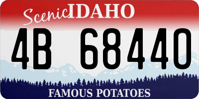 ID license plate 4B6844O