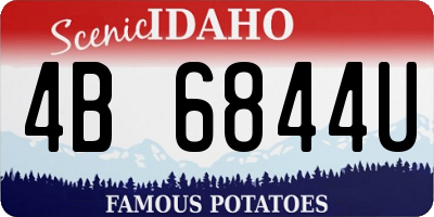 ID license plate 4B6844U