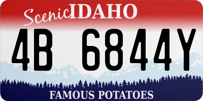 ID license plate 4B6844Y