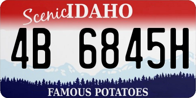 ID license plate 4B6845H