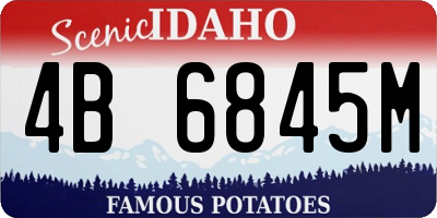ID license plate 4B6845M