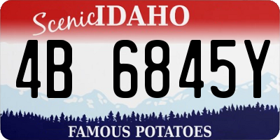 ID license plate 4B6845Y