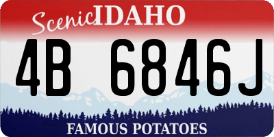 ID license plate 4B6846J