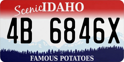 ID license plate 4B6846X