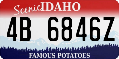 ID license plate 4B6846Z