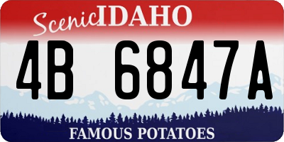 ID license plate 4B6847A