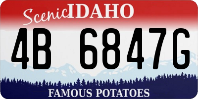 ID license plate 4B6847G