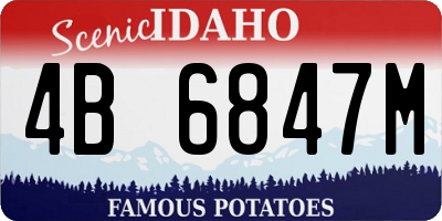 ID license plate 4B6847M