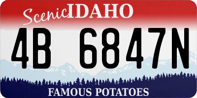 ID license plate 4B6847N