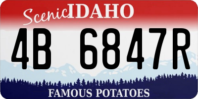 ID license plate 4B6847R