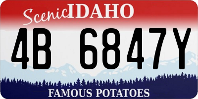 ID license plate 4B6847Y