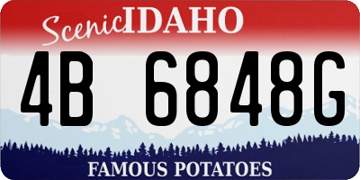ID license plate 4B6848G