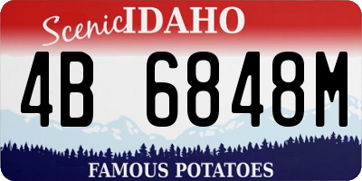 ID license plate 4B6848M