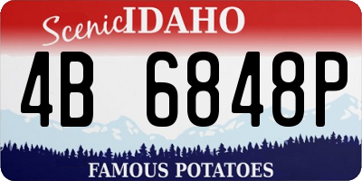 ID license plate 4B6848P