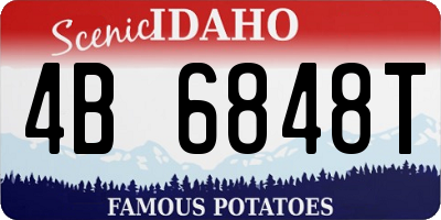 ID license plate 4B6848T