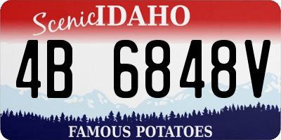 ID license plate 4B6848V