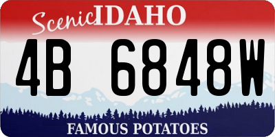 ID license plate 4B6848W