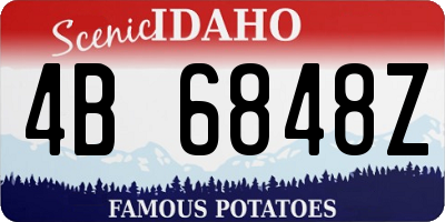 ID license plate 4B6848Z