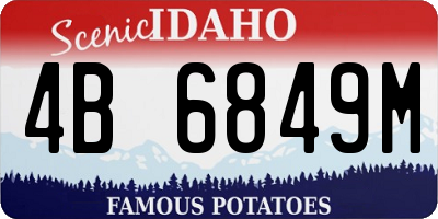 ID license plate 4B6849M