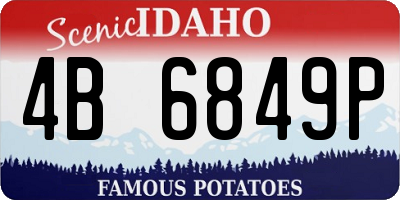 ID license plate 4B6849P