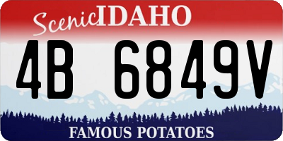 ID license plate 4B6849V