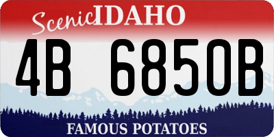 ID license plate 4B6850B