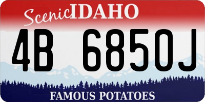 ID license plate 4B6850J