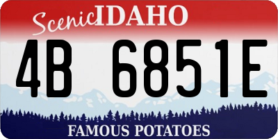 ID license plate 4B6851E