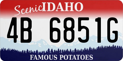 ID license plate 4B6851G