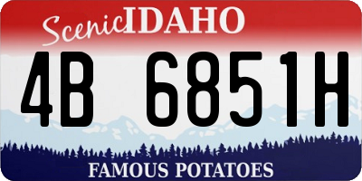 ID license plate 4B6851H