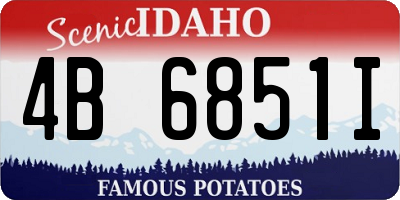 ID license plate 4B6851I